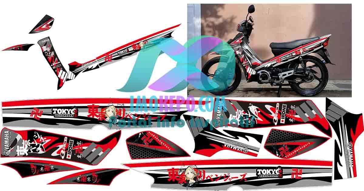Download Stiker Striping FIZR VARIASI Tema anime Tokyo Revengers Pola Real Size